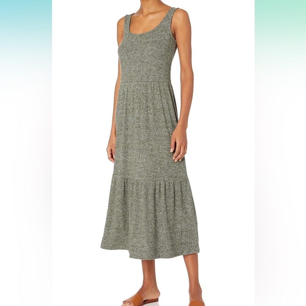 Daily Ritual grey XS Tiered Maxi Sundress